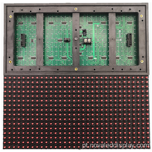 Módulos de exibição de LED de cor única P10 para ambientes externos